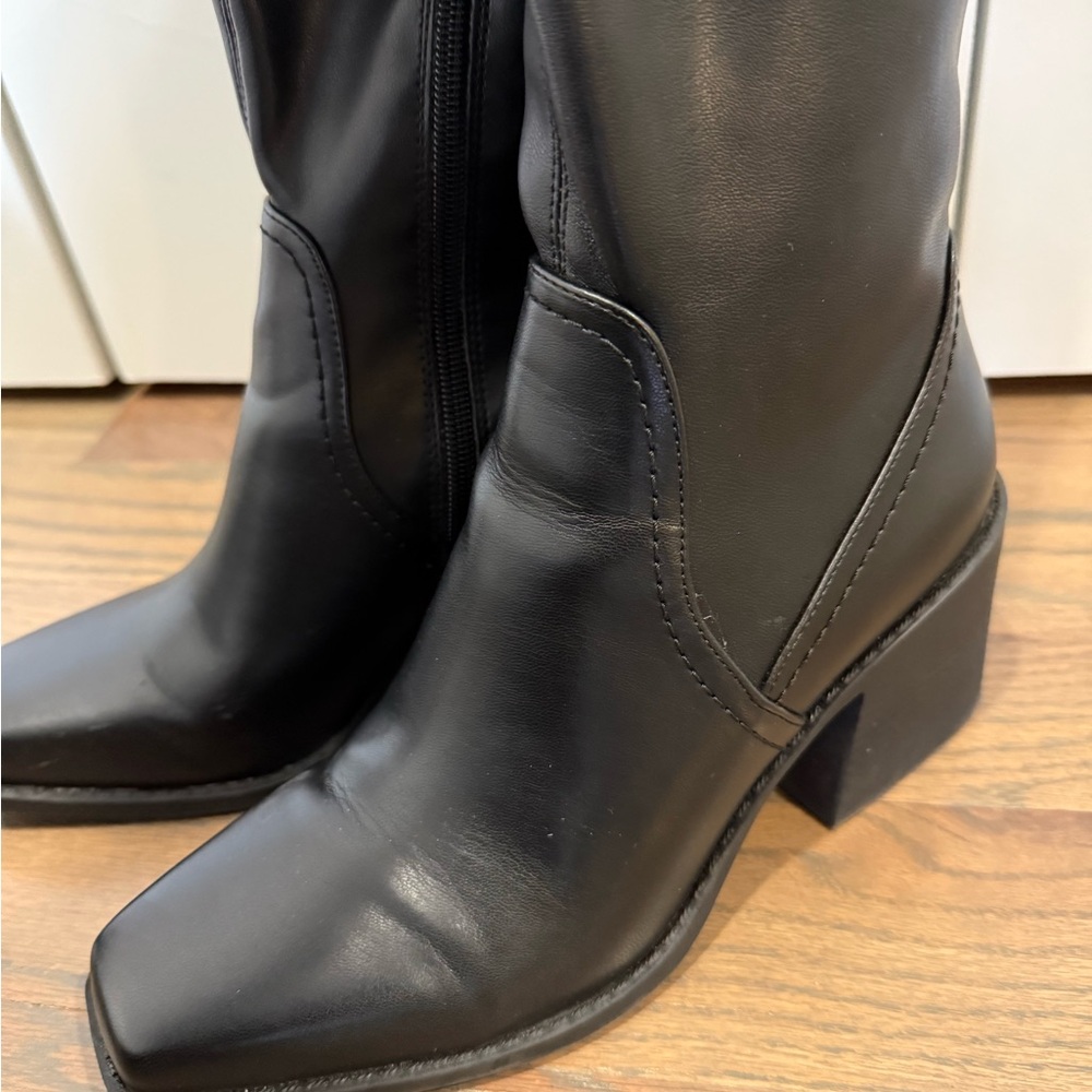 Steve Madden Zoeey Black Knee-high Boots - Picture 9 of 14